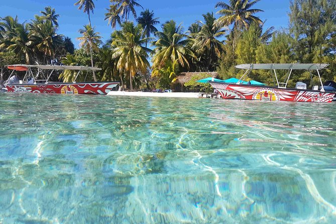 Authentic Polynesian Experience - Lunch on a Tahaa motu: reef sharks, fish at your feet, and real entertainment