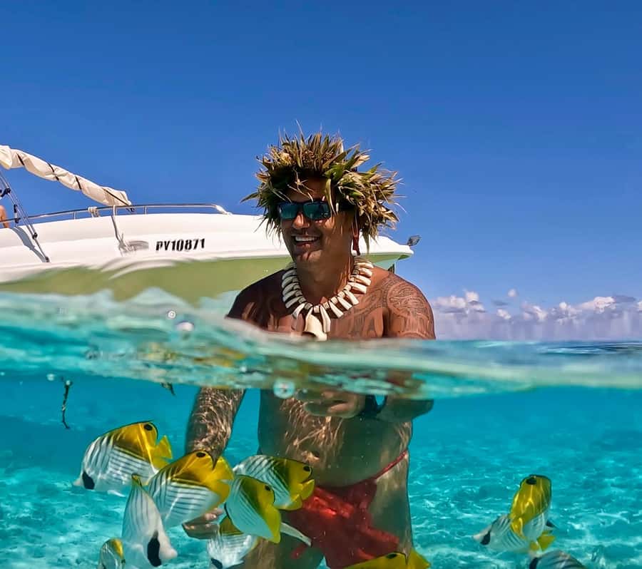 Bora Bora: Blue Lagoon Cruise, Snorkeling and Lunch . - Snorkeling Coral Gardens: What You Get With Included Mask and Fins