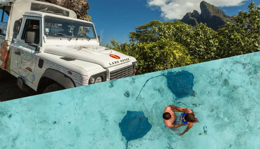 Bora Bora by Land and Sea: 4WD Safari and Snorkel - Matira Point, Faanui Cannon, Amanahune Bay, and the WWII thread
