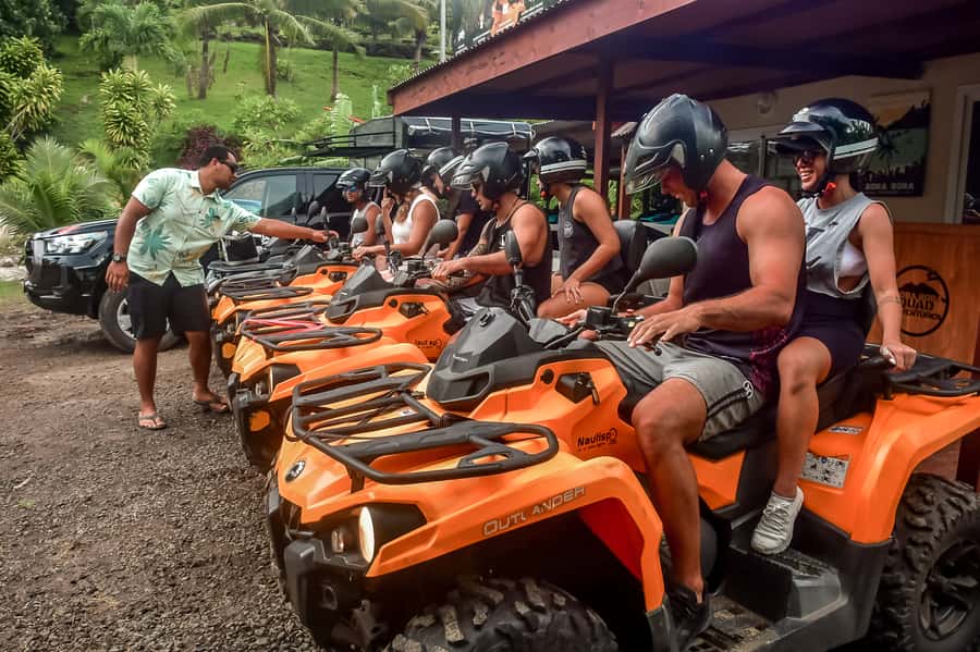 Bora Bora: Combo ATV & Jet Ski Day Trip with Polynesian BBQ - Jet ski lagoon time: motu lunch plus the sand and volcano lagoon stops