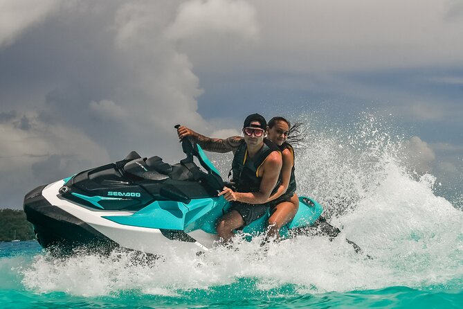 Bora Bora Island Tour By JET SKI - Stop near a Motu: where the lagoon colors actually change
