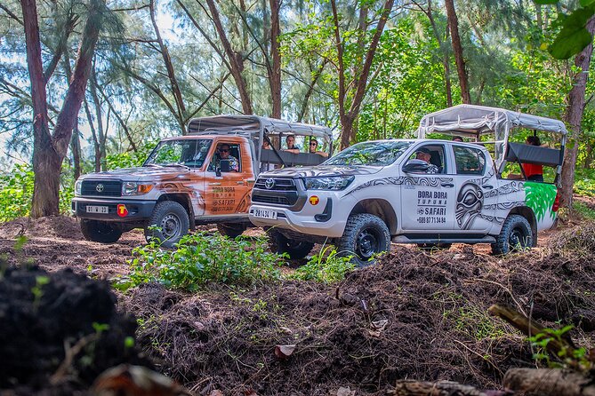 Full Day Combo 4X4 Adventure Tour & Motu FANFAN Pass with Buffet - Stop 4: Bora Bora stories, fruit tasting, and pareos in a garden setting