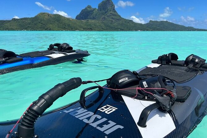 JetSurf Private Riding Lessons in Bora Bora - Boarding the 8.2m pontoon, and why the boat comfort is part of the deal