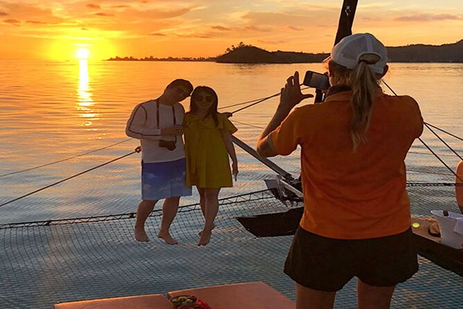 LUXURY PRIVATE Catamaran Bora Bora : The Sunset Escape - Sunset show: the moment Otemanu comes alive