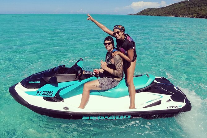 Moorea Solo or Twin 2 hours Jet Ski Tour - Stop One: Stingrays and Black Tip Sharks Snorkeling (20 Minutes)