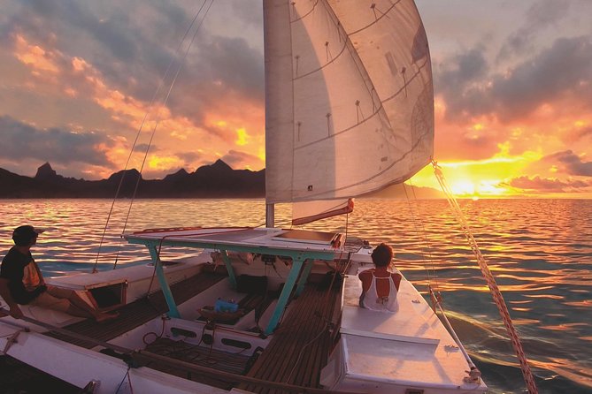Sunset Cruise : Moorea Sailing on a Catamaran named Taboo - Cook’s Bay stop, quick views plus stories that make it click