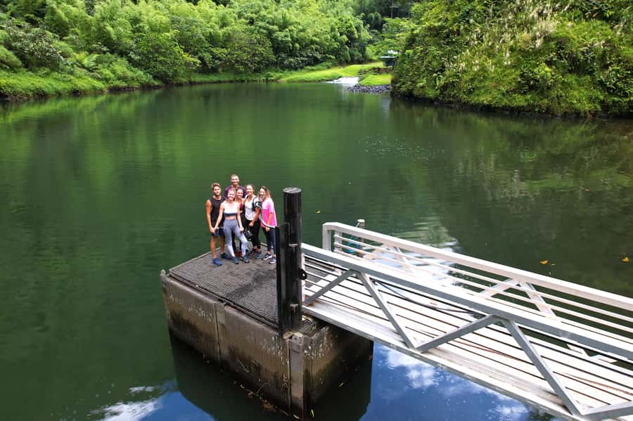 Tahiti E-bike, mtb, vtt Tour with Swimming and Lunch - King’s Basin Icy Water on the Descent: The Cool-Down Moment