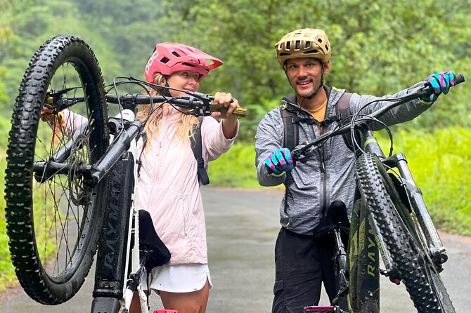 Tahiti excursion adventure circuit MTB MTB E-Bike private valley - E-bike reality check: double suspension helps, but you still ride terrain