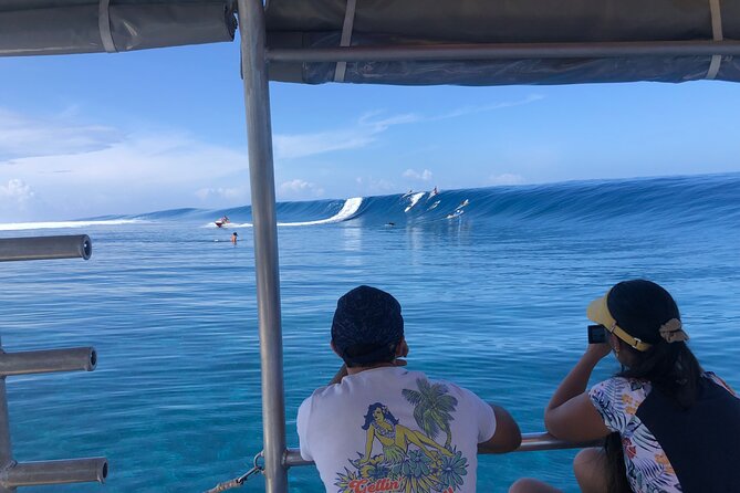 Taxi Boat to Watch the Teahupoo International Surfing Competition - Teahupoo Chops Looks Different When You Float Next to It