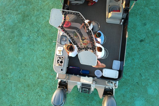 Toa Boat Bora Bora Private Lagoon Tour On Entertainer Bar Boat - Meeting at 9:00 am with pickup, towels, and mobile tickets