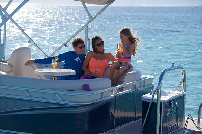 Toa Boat Bora Bora Private Lagoon tour On Majestic Pontoon Boat - The Majestic Pontoon Boat: Shade, Cushions, and Lounge Space